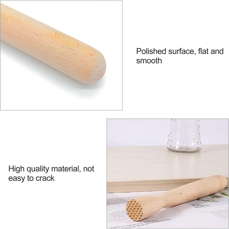 MORTERO DE MADERA Ø2.5X21 CM APS 93180