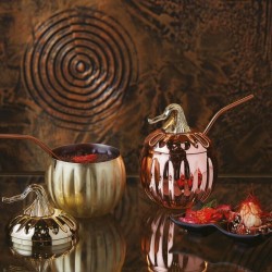 VASO DE CALABAZA DORADO  Ø10cm H. 14.5cm 0.7L SAMBONET 44944G07