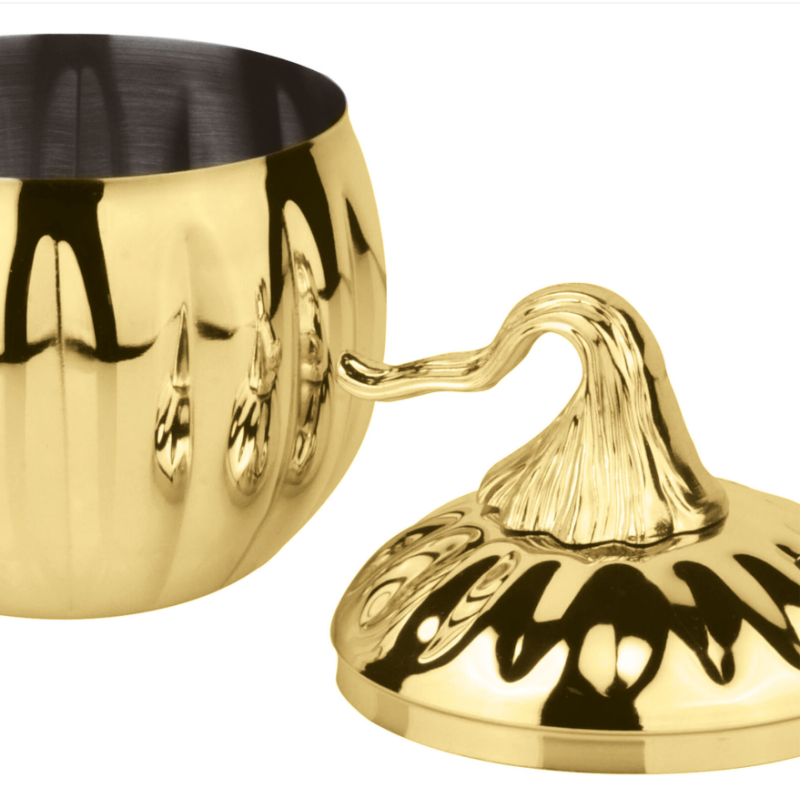 VASO DE CALABAZA DORADO  Ø10cm H. 14.5cm 0.7L SAMBONET 44944G07