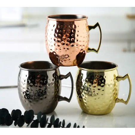 TAZA "MOSCOW MULE" DORADA Ø8.5CM H.9.7CM 0.5L SAMBONET 41463G05