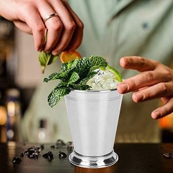 COPA DE JULEPE DE MENTA INOX. BRILLANTE Ø8.5CM H.10.5CM 0.38L  SAMBONET 41497-05