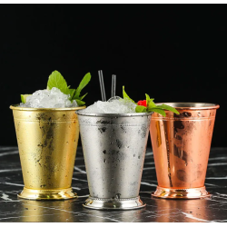 COPA DE JULEPE DE MENTA DORADA  Ø8.5CM H.10.5CM 0.38L  SAMBONET 41497G05