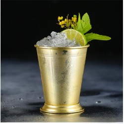COPA DE JULEPE DE MENTA DORADA  Ø8.5CM H.10.5CM 0.38L  SAMBONET 41497G05