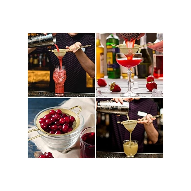 COLADOR PARA CÓCTELES DORADO Ø10CM SAMBONET 41570G10