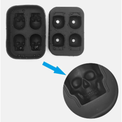 MOLDE DE CALAVERAS DE HIELO DE SILICONA 11X8CM SAMBONET 41515-05