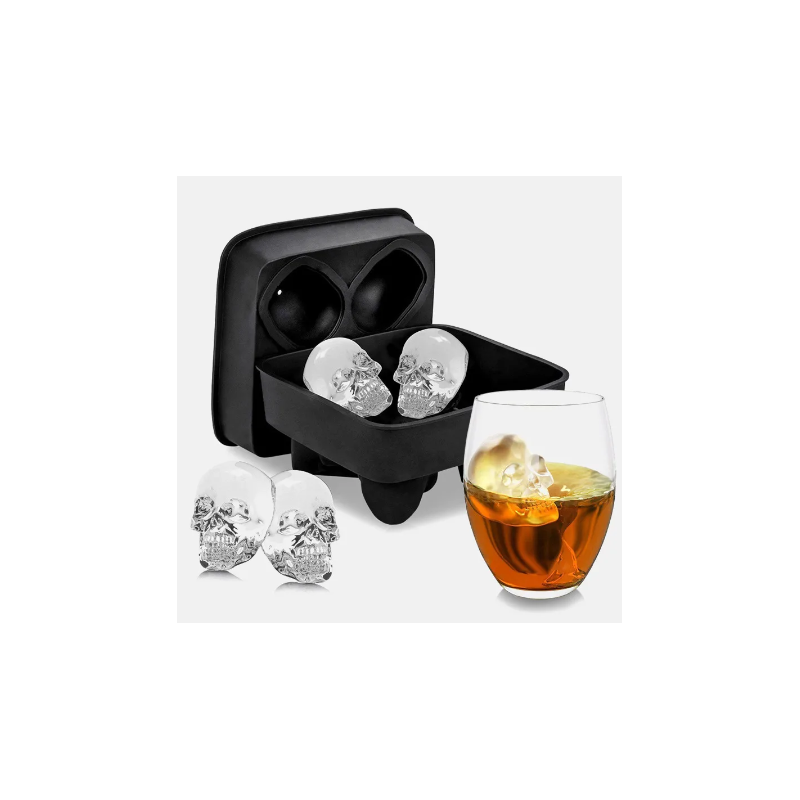 MOLDE DE CALAVERAS DE HIELO DE SILICONA 11X8CM SAMBONET 41515-05