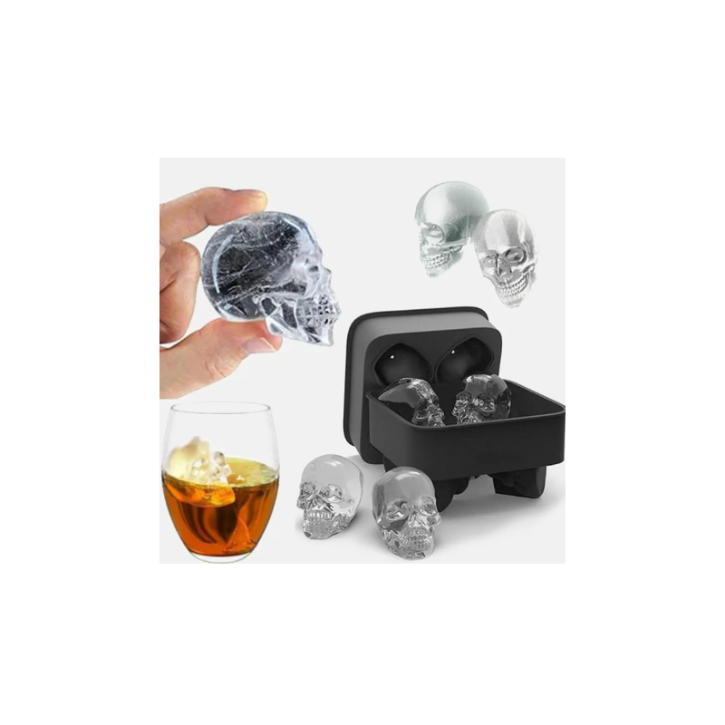 MOLDE DE CALAVERAS DE HIELO DE SILICONA 11X8CM SAMBONET 41515-05