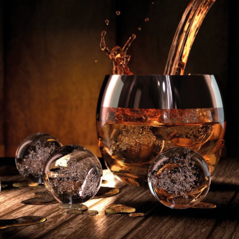 MOLDE PARA 3 BOLAS DE HIELO Ø5.5CM 100ML 24X8.5CM SAMBONET 41515-03