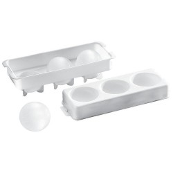 MOLDE PARA 3 BOLAS DE HIELO Ø5.5CM 100ML 24X8.5CM SAMBONET 41515-03