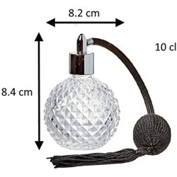 ATOMIZADOR DE LICOR EN SPRAY DE CRISTAL CON PERA 100ML SAMBONET 41681-10