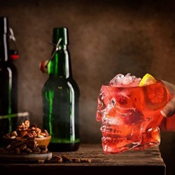 Set de calavera. Caja+Tiki vaso+4 chupitos calavera