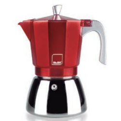 CAFETERA EXPRESS "ELBA"  ROJO-PLATA  450ML IBILI 627909