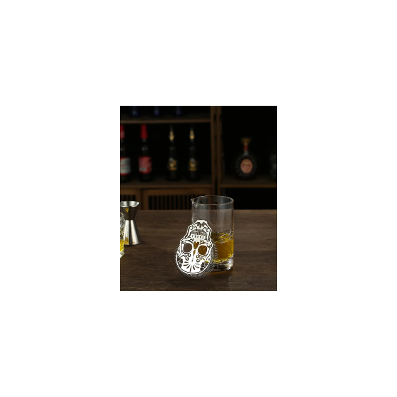 COLADOR CÓCTEL CON FORMA DE CALAVERA INOX 18 CM REF. CTSN0022-SS