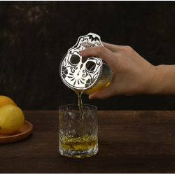 COLADOR CÓCTEL CON FORMA DE CALAVERA INOX 18 CM REF. CTSN0022-SS