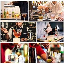 Set de Coctelería 20 piezas de acero inoxidable 