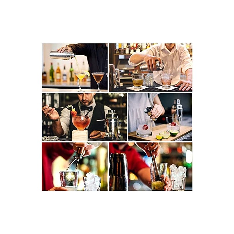 Set de Coctelería 20 piezas de acero inoxidable 