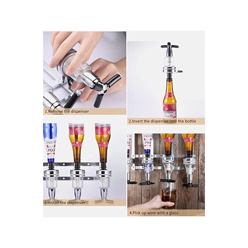 BOTELLERO DE PARED PARA 4 BOTELLAS L. 41CM SAMBONET 44056-04