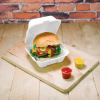 Tupper hamburguesa. Blanco.15,5cms