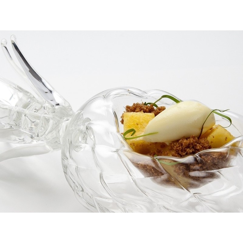 PLATO CON FORMA DE PIÑA 60ML 31X9 CM 100% CHEF 
