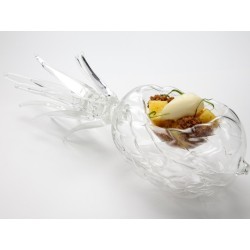 PLATO CON FORMA DE PIÑA 60ML 31X9 CM 100% CHEF 