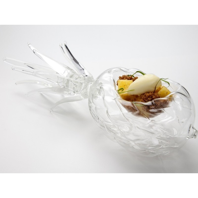 PLATO CON FORMA DE PIÑA 60ML 31X9 CM 100% CHEF 