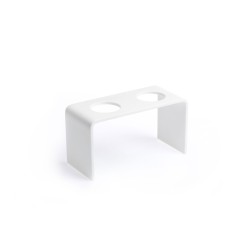 SOPORTE CON DOS AGUJEROS EN BLANCO 15,5X7X8 CM 100% CHEF