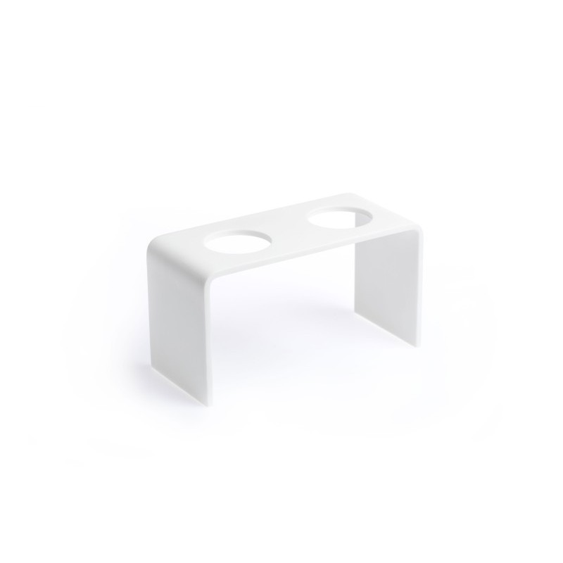 SOPORTE CON DOS AGUJEROS EN BLANCO 15,5X7X8 CM 100% CHEF