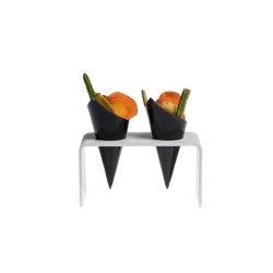 SOPORTE CON DOS AGUJEROS EN BLANCO 15,5X7X8 CM 100% CHEF
