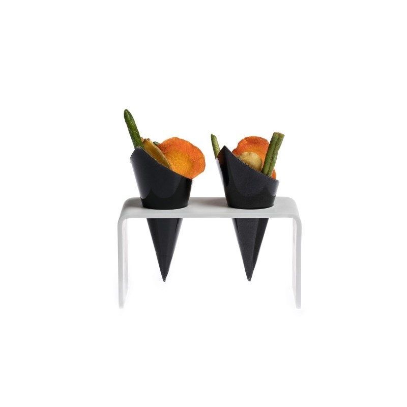 SOPORTE CON DOS AGUJEROS EN BLANCO 15,5X7X8 CM 100% CHEF