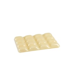 PLATO CON FORMA DE CHOCOLATINA BLANCA 16X11X2 CM 100% CHEF