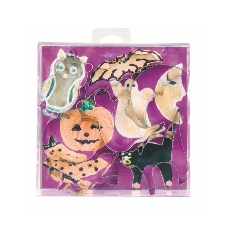 6 unidades de IBILI 723700 SET 7 CORTAPASTAS HALLOWEEN ESTAÑADOS