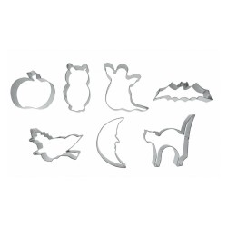 6 unidades de IBILI 723700 SET 7 CORTAPASTAS HALLOWEEN ESTAÑADOS