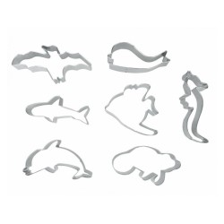 6 unidades de IBILI 723500 SET 7 CORTAPASTAS ANIMALES MAR ESTAÑADO