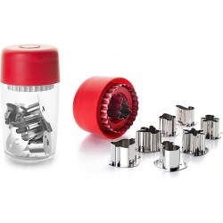 12 unidades de IBILI 794200 SET 8 CORTAPASTAS LINZER NAVIDAD