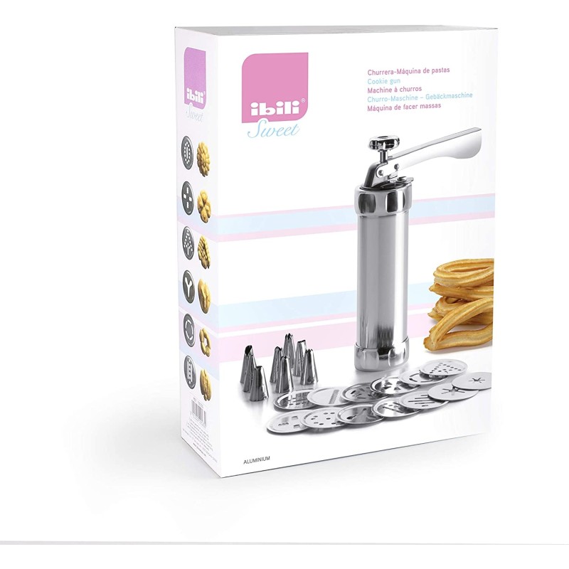 CHURRERA-MAQUINA DE PASTAS CON 13 DISCOS Y 8 BOQUILLAS IBILI 792300