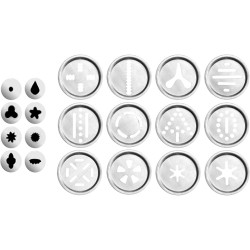 CHURRERA-MAQUINA DE PASTAS CON 13 DISCOS Y 8 BOQUILLAS IBILI 792300