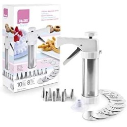 CHURRERA-MAQUINA DE PASTA CLASICA CON 20 DISCOS Y 6 BOQUILLAS DE IBILI 769500