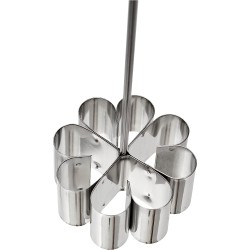 MOLDE FLORON GRANDE INOX (MANGO RECTO) 9X15X3 CM 6 UNIDADES DE IBILI 774350