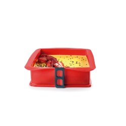 MOLDES DESMONTABLES SILICONA CUADRADOS CON BASE DE CRISTAL 25X25X7.5CM 2 UNIDADES DE IBILI 875800