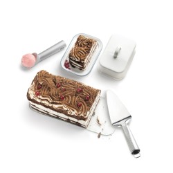 MOLDES DESMONTABLES SILICONA RECTANGULARES CON BASE DE CRISTAL 28X7X13.45CM 2 UNIDADES DE IBILI 875900