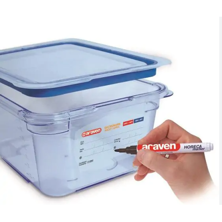 HERMETICOS GN 1/3 65MM 2.35L SIN TAPA 6 UNIDADES DE ARAVEN 07808