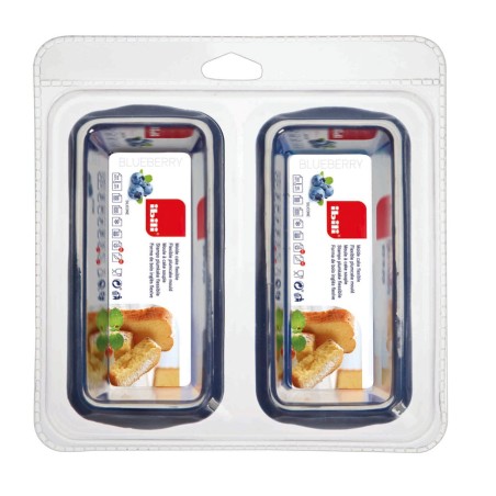 SET 2 MOLDES CAKE BLUEBERRY 15X6.5X4CM 0.25L 6 UNIDADES DE IBILI 870024