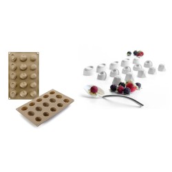 Molde silicona mini Panna Cotta 15 cavidades 30x17 cm | Profesional |