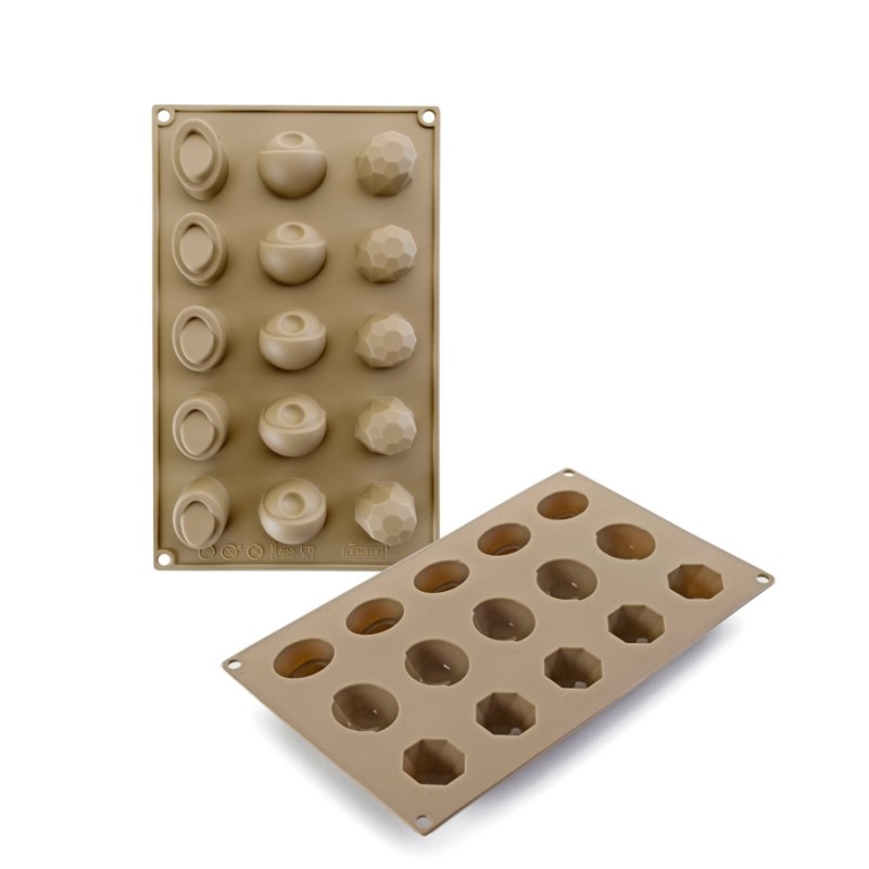 Molde silicona mini Panna Cotta 15 cavidades 30x17 cm | Profesional |