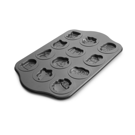 MOLDES DE 12 CAVIDADES HALLOWEEN 44X28CM 6 UNIDADES DE IBILI 827700
