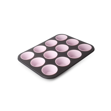 MOLDES MUFFIN 12 CAVIDADES 12 CAPSULAS  39X27X3.5CM 6 UNIDADES DE IBILI 827000