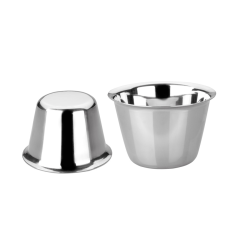 FLANEROS INOXIDABLES PRISMA 7X5.1CM 0.15L 12 UNIDADES DE IBILI 721707