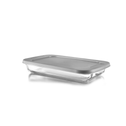 MOLDES PARA EL HORNO RECTANGULARES DE KRISTALL CON TAPA 30.5X18.6X5.3CM 1.6L 4 UNIDADES DE IBILI 687730
