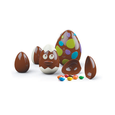 SET DE 3 MOLDES HUEVO DE PASCUA 6 UNIDADES DE IBILI 776210