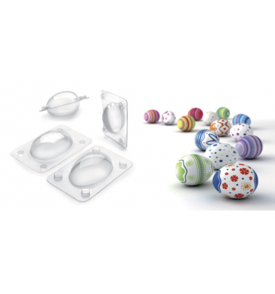 SET 3 MOLDES HUEVO DE PASCUA 6+7+8CMS 6 UNIDADES DE IBILI 791800